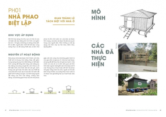 Bản thiết kế: Mô hình “Nhà Phao Biệt Lập” và “Nhà Phao gắn với nhà xây” cho các khu vực Tân Hoá, Quảng Bình và Hà Tĩnh